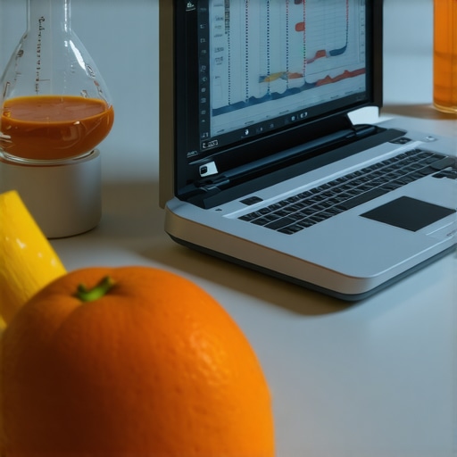 Futuristic laboratory with genetic testing and personalized diet planning tools