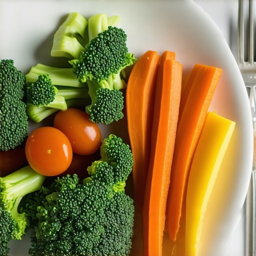 Plate with vegetables, lean protein, and healthy fats for weight loss support.