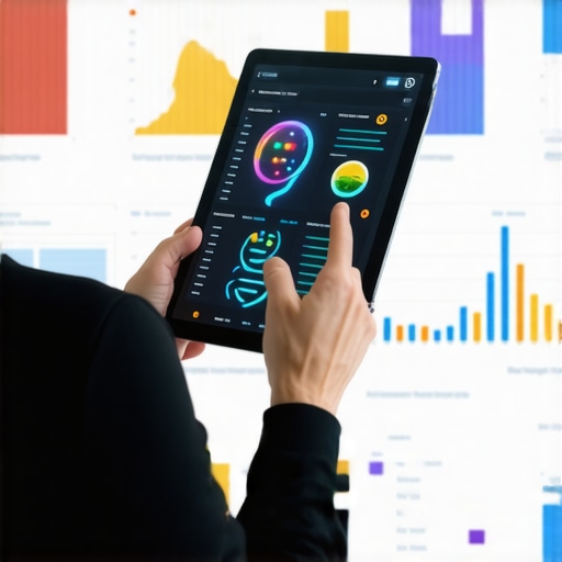 Person reviewing genetic and microbiome data on a tablet for personalized weight loss strategies.