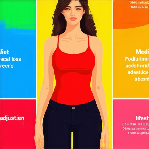 A detailed chart showing personalized weight loss plan integrating diet and medication