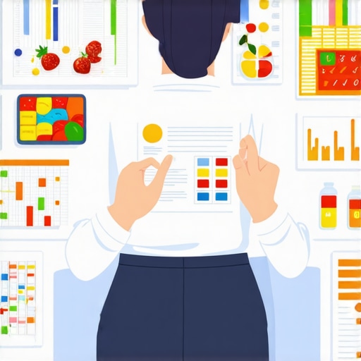 Illustration of a person planning diet and medication integration for weight loss.