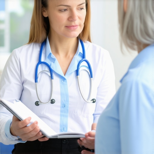 Doctor discussing personalized diet and medication plan with patient for sustainable weight loss.