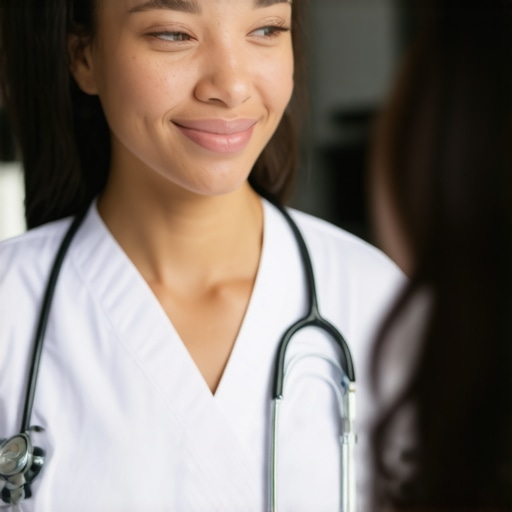 Personalized Weight Loss Strategies Consultation Healthcare professional explaining personalized diet and medication plan to patient.