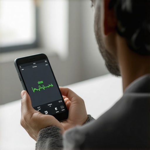Person using a digital scale and smartphone for health monitoring