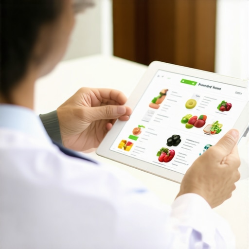 Doctor showing personalized diet and medication plan to patient