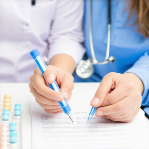 Personalized Weight Loss Planning with Medical Support Doctor and patient discussing weight loss medication and diet plan together