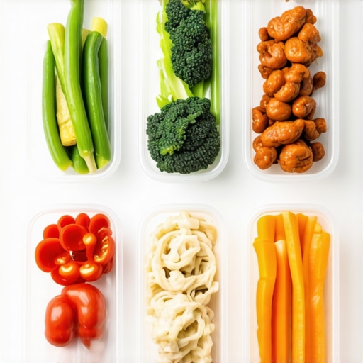 Organized meal prep containers with healthy foods supporting Wegovy weight loss plan