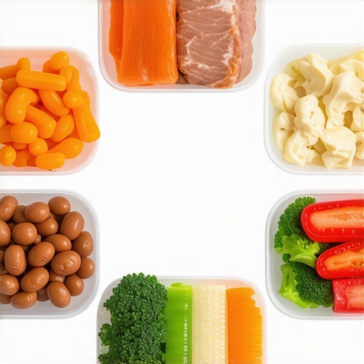 A colorful plate showing balanced food portions suitable for combining diet with semaglutide