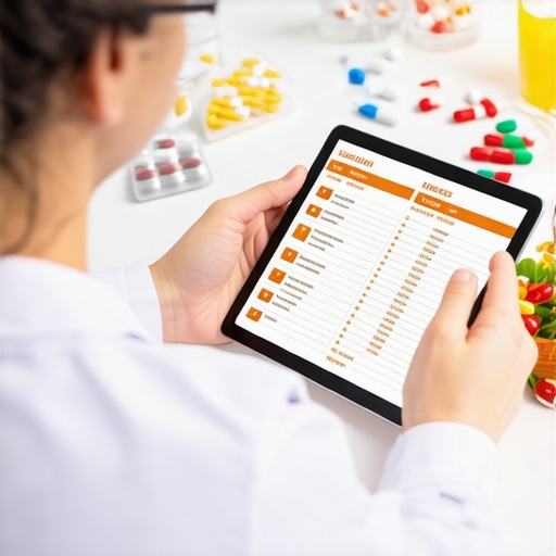 Doctor and patient analyzing a customized diet and medication strategy for weight loss