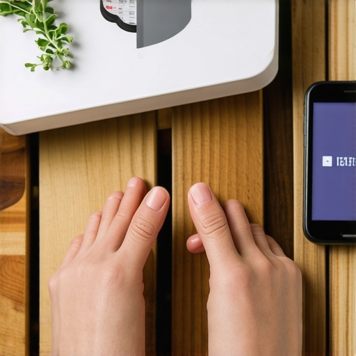 Person weighing food and monitoring health app for weight loss