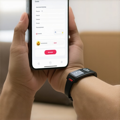 A person using smartphone and smartwatch to monitor health progress