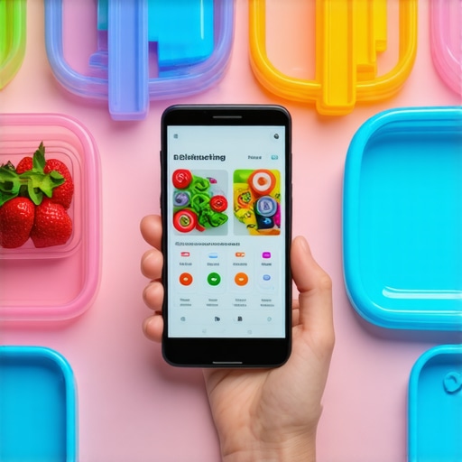 Person monitoring diet and medication schedule with phone and meal prep containers.