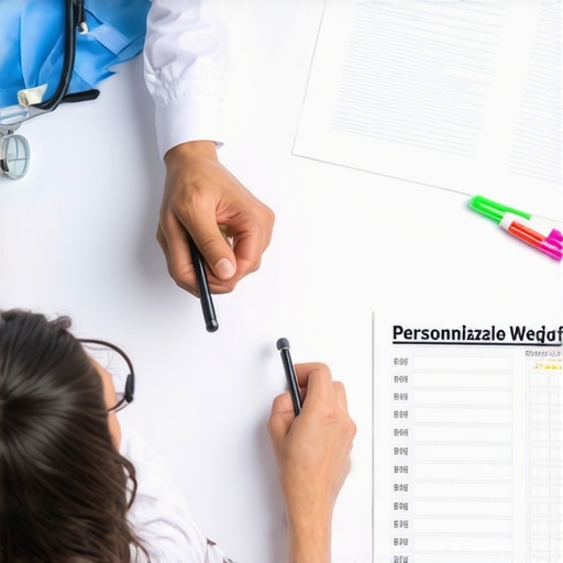 Doctor discussing personalized weight loss medication and diet plan with a patient.