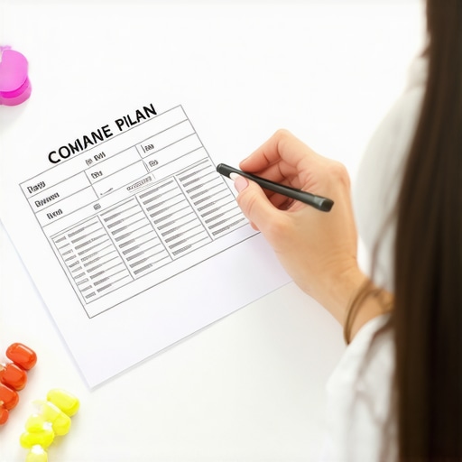 Medical professional discussing prescription diet and semaglutide plan with patient