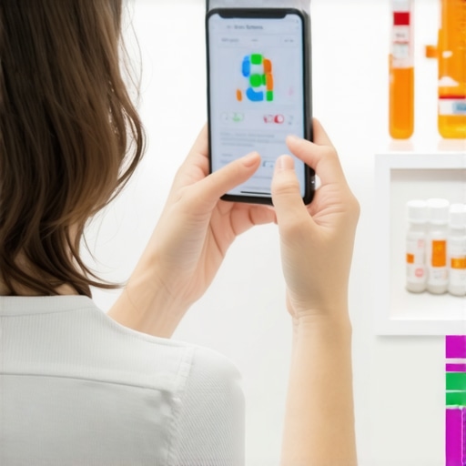 Person monitoring health with digital tools and nutritious food to sustain weight loss.