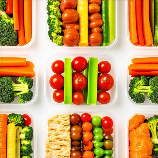 A variety of prepared healthy meals on a table, featuring vegetables, chicken, and nuts.