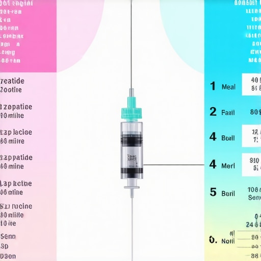Meal Timing Infographic for Tirzepatide Users Infographic illustrating the best times to eat meals in relation to tirzepatide injections for optimal weight loss.