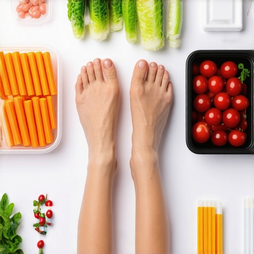 A balanced meal prep station with high-protein foods arranged for timed consumption.