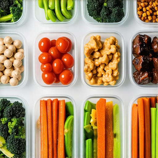 Containers of prepared high-protein meals on kitchen counter for weight loss