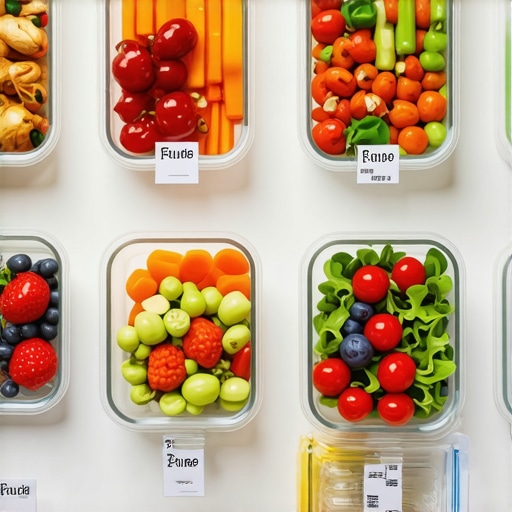 A well-organized meal prep station displaying balanced meals for weight loss