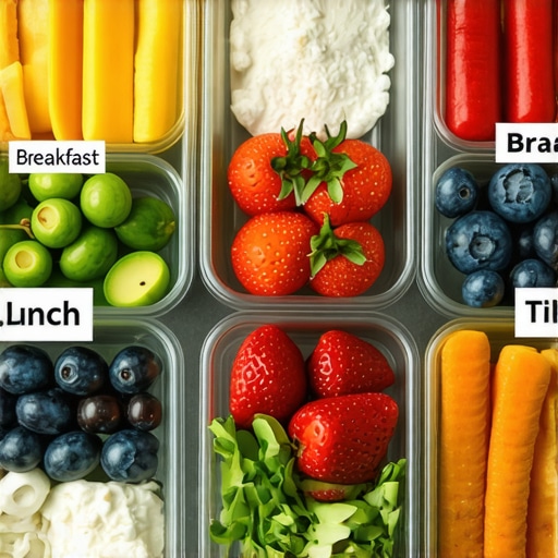 Organized meal prep containers for scheduled eating to optimize weight loss with medication.