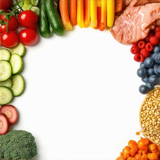 Nutritious Meal Plate A balanced plate of healthy foods supporting weight loss