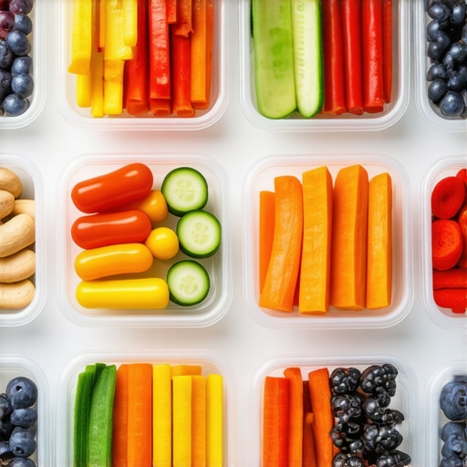 A well-organized kitchen with containers of healthy prepared meals ready for the week.
