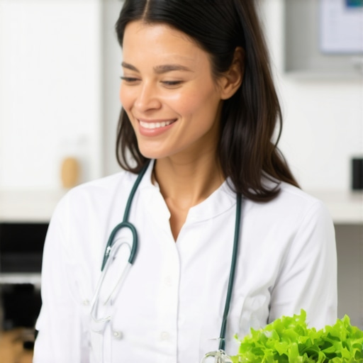 Nutritionist consulting with patient about diet and medication plan