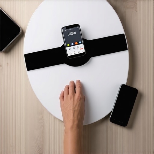 Personalized Weight Loss Tools in Action User monitoring weight and health data with digital devices.