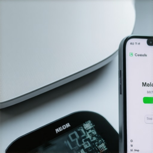 A digital kitchen scale beside a smartphone with a nutrition tracking app open, illustrating essential tools for sustained weight loss