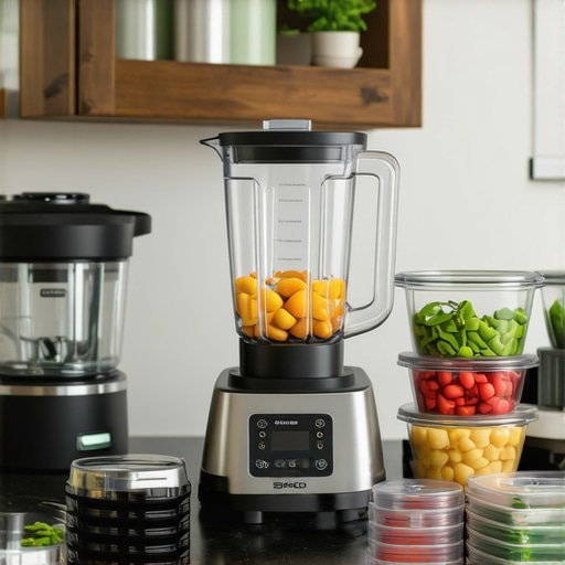 A contemporary kitchen with essential tools for healthy meal prep and support in weight loss journey