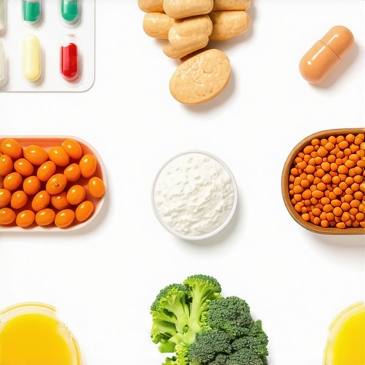 Healthy high-protein, fiber-rich foods arranged on a plate for weight loss.