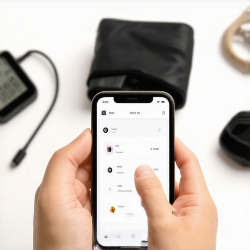 Using Technology for Weight Loss Maintenance Person tracking nutrition and health metrics with a mobile app and wearable device.