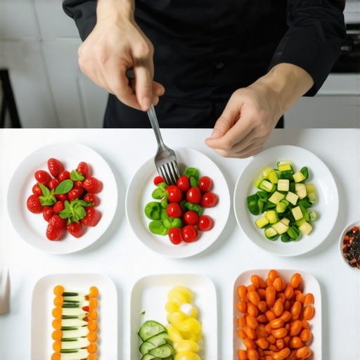 Person chopping vegetables and arranging meals in small containers