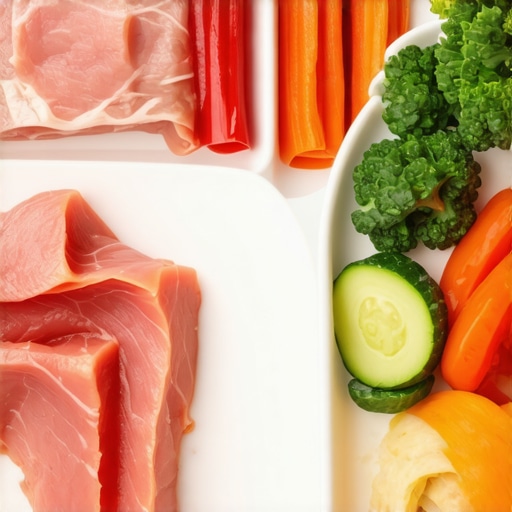 A plate containing grilled chicken, mixed vegetables, and rice, illustrating nutritious meal prep.