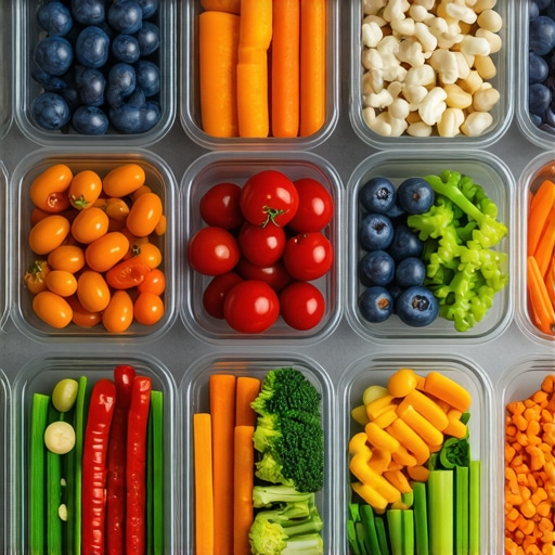 Prepared meal containers with healthy foods for weight-loss support.