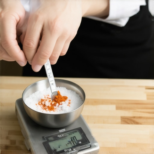 Person using a digital kitchen scale to measure ingredients for healthy meals
