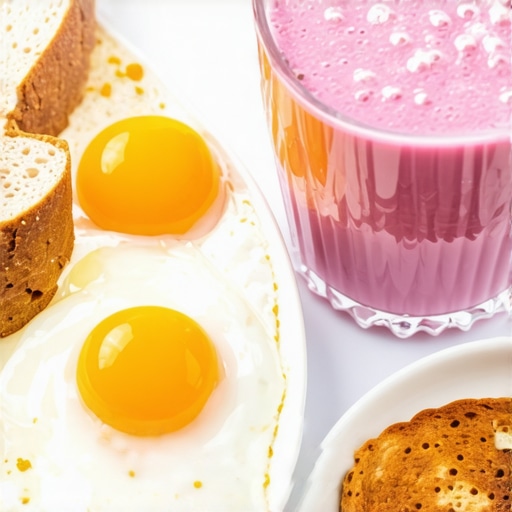 A healthy, protein-packed breakfast bowl with eggs and yogurt